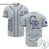Personalized MLB Colorado Rockies Grey Baseball Customized Men Jersey
