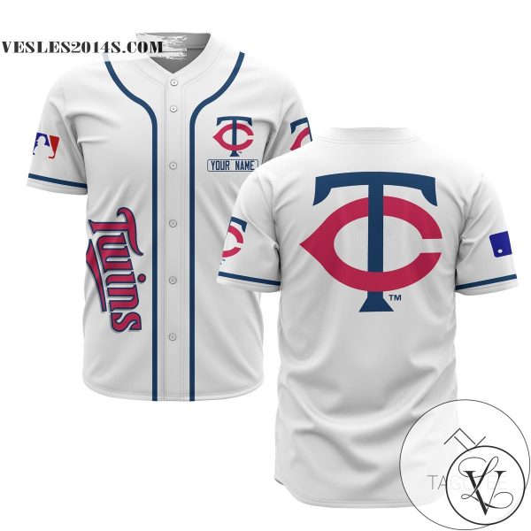 Personalized MLB Minnesota Twins White Baseball Customized Men Jersey