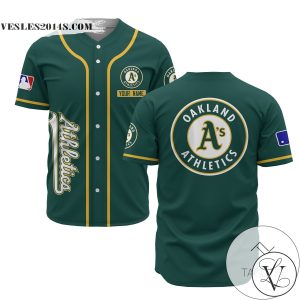 Personalized MLB Oakland Athletics Green Baseball Customized Men Jersey