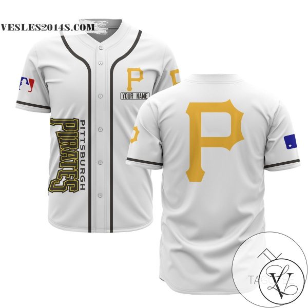 Personalized MLB Pittsburgh Pirates White Baseball Customized Men Jersey