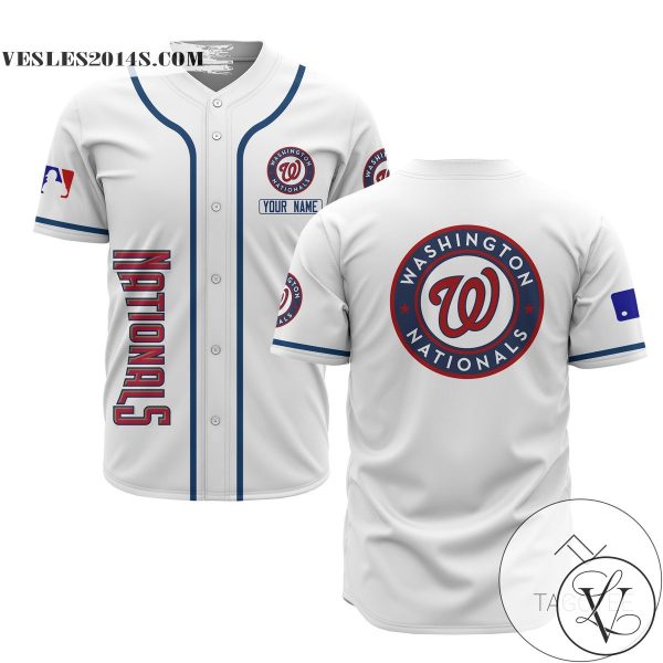 Personalized MLB Washington Nationals White Baseball Customized Men Jersey