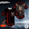 Personalized Mace Viking Swords Winged Skull Custom Baseball Jersey