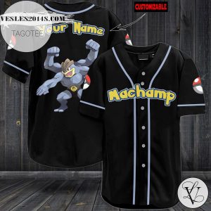 Personalized Machamp Baseball Jersey – Black