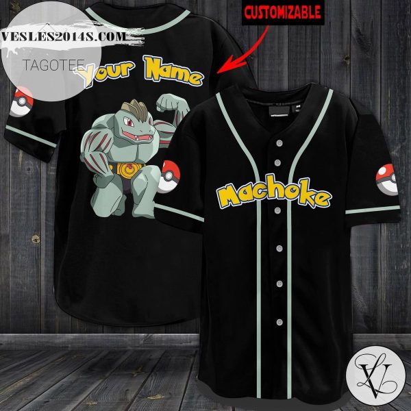 Personalized Machoke Baseball Jersey – Black