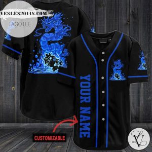 Personalized Magikarp And Gyarados Baseball Jersey – Black