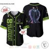Personalized Maleficent Disney Playing Baseball All Over Print Black Baseball jersey