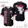 Personalized Marie Cat Playing Baseball All Over Print Black Baseball jersey