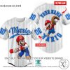 Personalized Mario striped Baseball Jersey