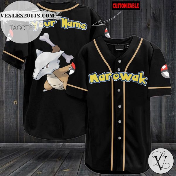 Personalized Marowak Baseball Jersey – Black
