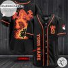 Personalized Marvelous Orange Pokemon Baseball Jersey – Black