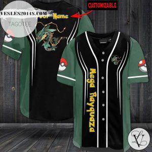 Personalized Mega Rayquaza Baseball Jersey