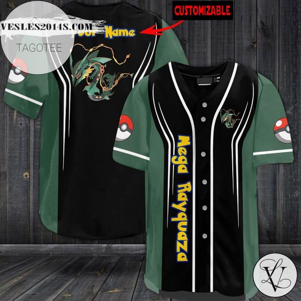 Personalized Mega Rayquaza Baseball Jersey