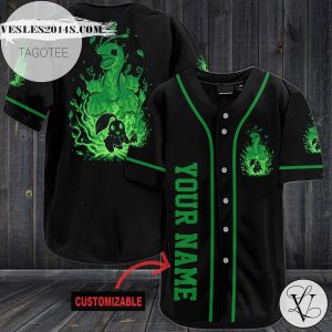 Personalized Meganium Baseball Jersey – Black