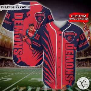 Personalized Melbourne Demons AFL Baseball Jersey Shirt
