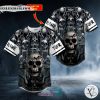 Personalized Melting Cracked Skull Custom Baseball Jersey