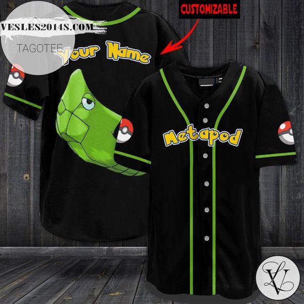 Personalized Metapod Baseball Jersey – Black