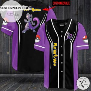 Personalized Mewtwo Baseball Jersey