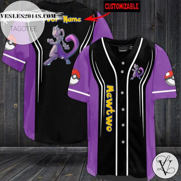 Personalized Mewtwo Baseball Jersey
