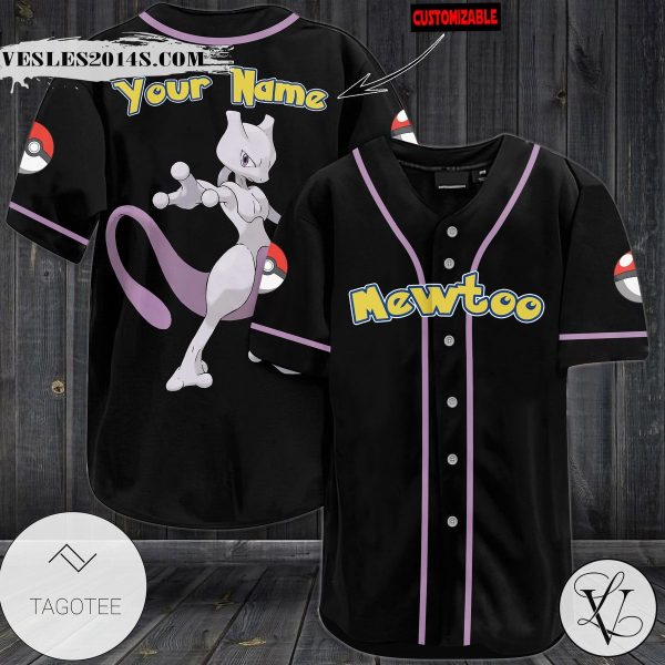 Personalized Mewtwo Baseball Jersey b6S