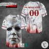 Personalized Michael Myers 3d face Blood Horror Movie Baseball Jersey