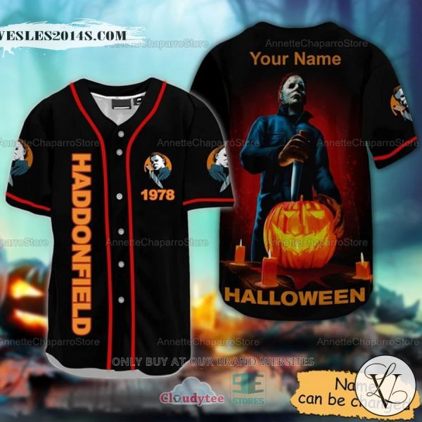 Personalized Michael Myers Haddonfield 1978 Halloween Baseball Jersey