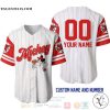 Personalized Mickey Mouse All Over Print Pinstripe White Baseball jersey