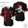 Personalized Mickey Mouse Playing Baseball All Over Print Baseball Jersey – Black