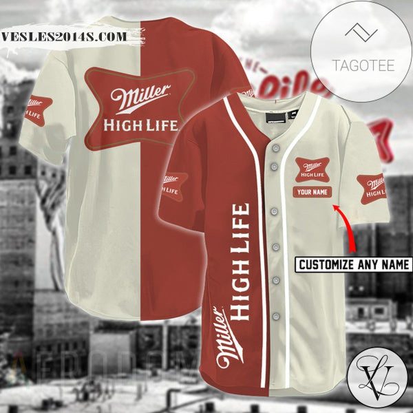 Personalized Miller High Life Baseball Jersey mSt