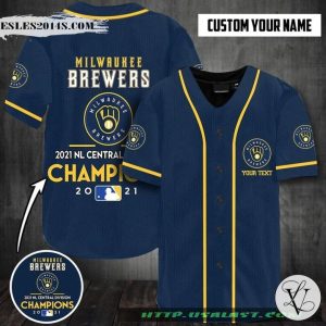 Personalized Milwaukee Brewers 2021 NL Central Baseball Champions Baseball Jersey Shirt