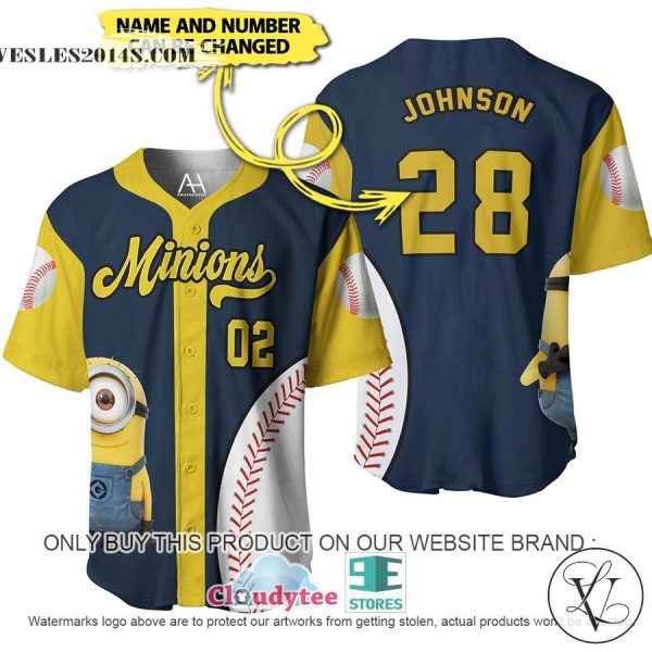Personalized Minion Baseball Jersey