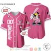 Personalized Minnie Mouse Playing Baseball Pink Baseball Jersey