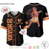 Personalized Moana Disney Playing Baseball Black Baseball Jersey
