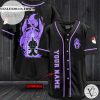 Personalized Mysterious Purple Pokemon Baseball Jersey – Black