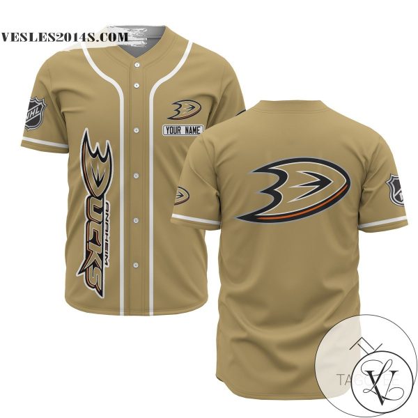 Personalized NHL Anaheim Ducks Baseball Customized Jersey