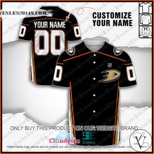Personalized NHL Anaheim Ducks Baseball Jersey Shirt