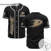 Personalized NHL Anaheim Ducks Black Baseball Customized Jersey
