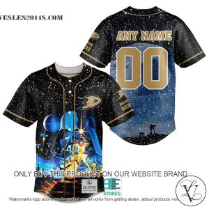 Personalized NHL Anaheim Ducks With Star War Concepts Baseball Jersey