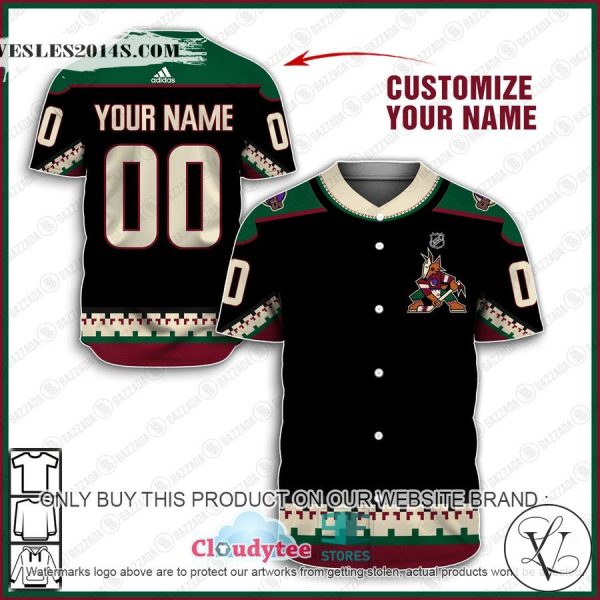 Personalized NHL Arizona Coyotes Baseball Jersey Shirt