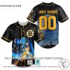 Personalized NHL Boston Bruins With Star War Concepts Baseball Jersey