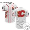 Personalized NHL Calgary Flames White Baseball Customized Jersey