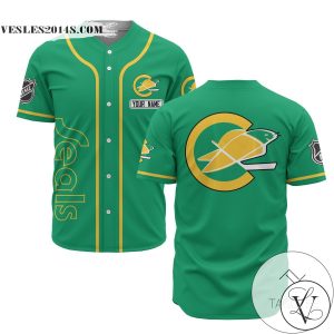 Personalized NHL California Golden Seals Green Baseball Customized Jersey