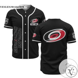 Personalized NHL Carolina Hurricanes Baseball Black Customized Jersey