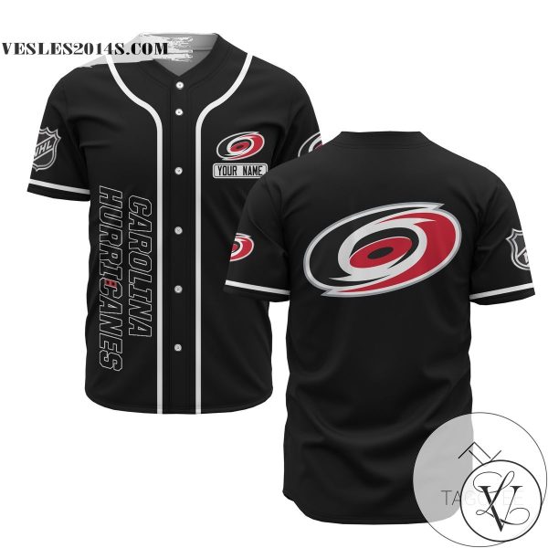 Personalized NHL Carolina Hurricanes Baseball Black Customized Jersey