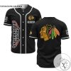 Personalized NHL Chicago Blackhawks Baseball Black Customized Jersey