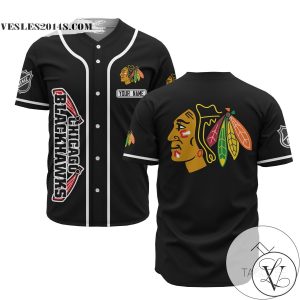Personalized NHL Chicago Blackhawks Baseball Black Customized Jersey