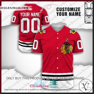 Personalized NHL Chicago Blackhawks Baseball Jersey Shirt