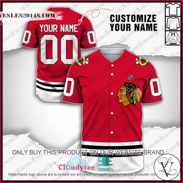 Personalized NHL Chicago Blackhawks Baseball Jersey Shirt