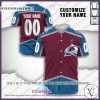 Personalized NHL Colorado Avalanche Baseball Jersey Shirt