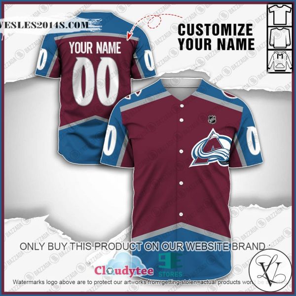 Personalized NHL Colorado Avalanche Baseball Jersey Shirt