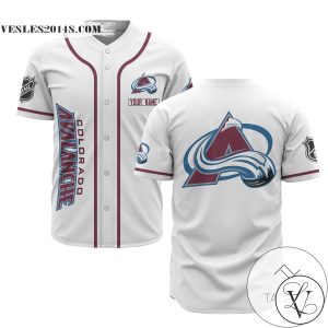 Personalized NHL Colorado Avalanche White Baseball Customized Jersey